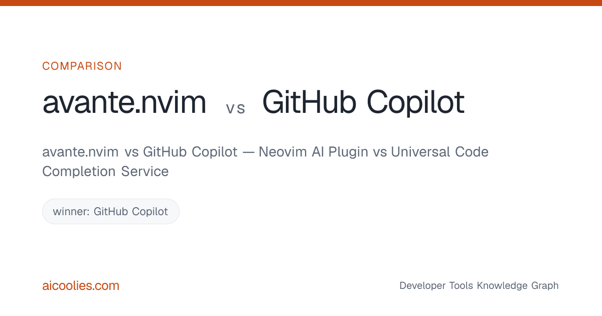 avante.nvim vs GitHub Copilot — Neovim AI Plugin vs Universal Code ...