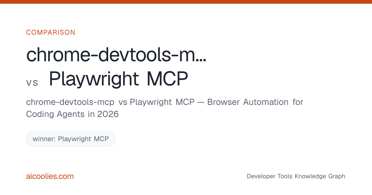 chrome-devtools-mcp vs Playwright MCP — Browser Automation for Coding ...