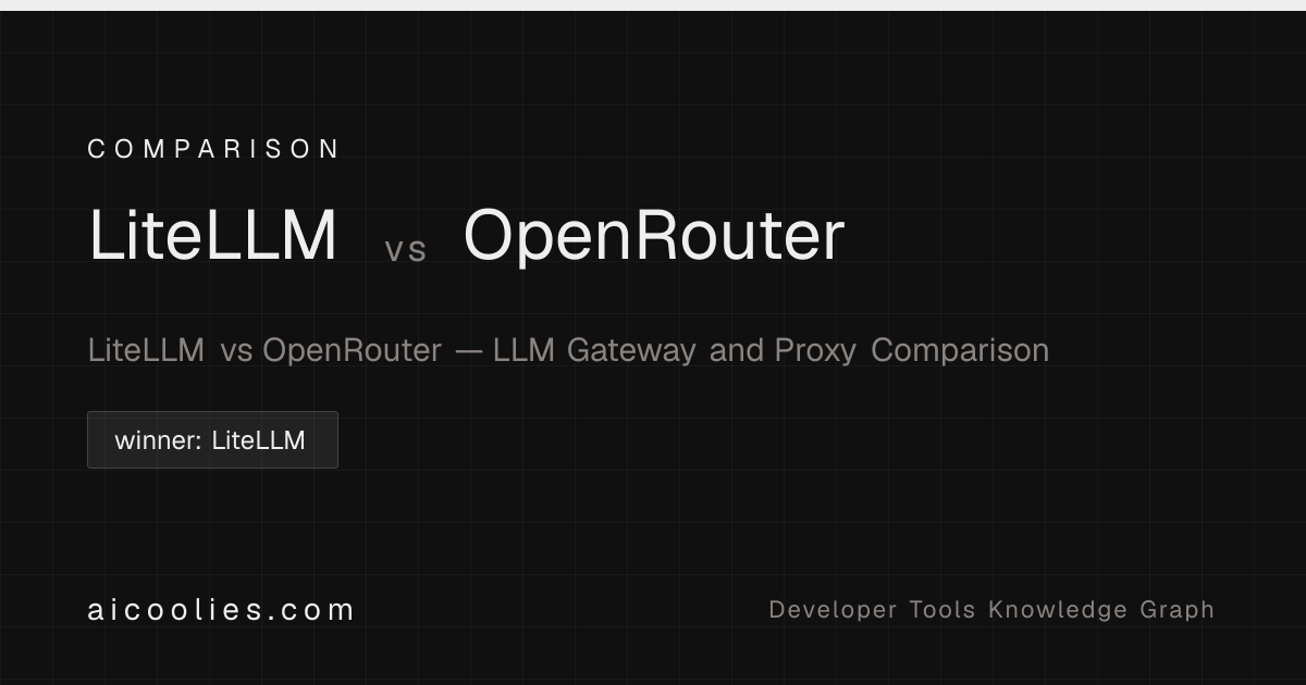 LiteLLM vs OpenRouter — LLM Gateway and Proxy Comparison — aicoolies