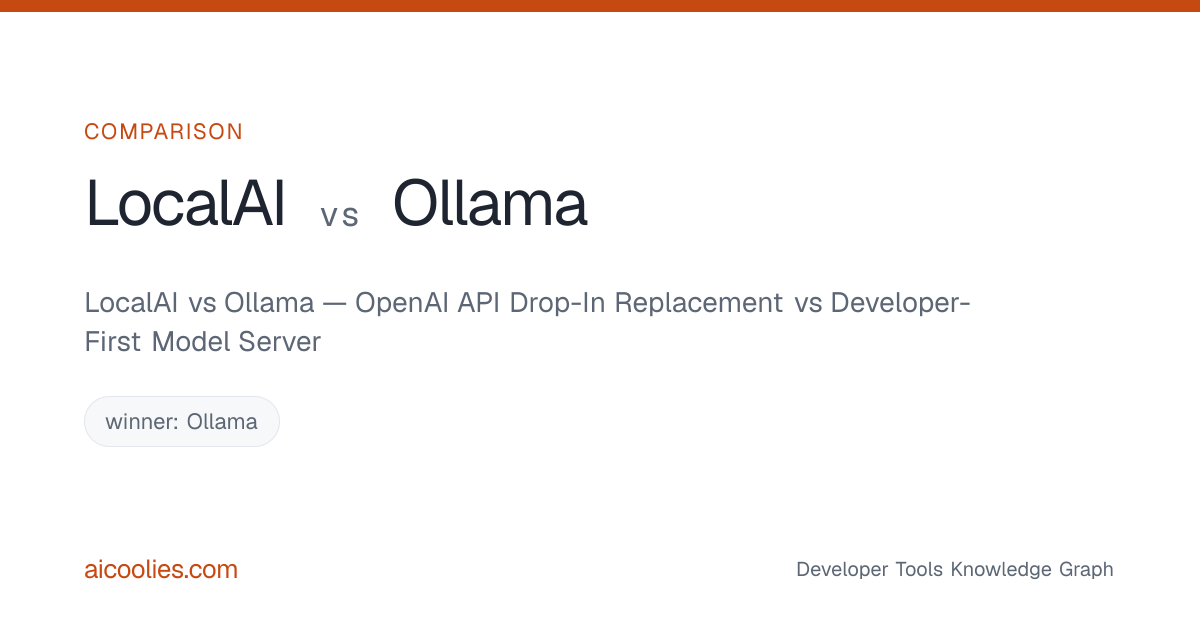 LocalAI vs Ollama — OpenAI API Drop-In Replacement vs Developer-First ...