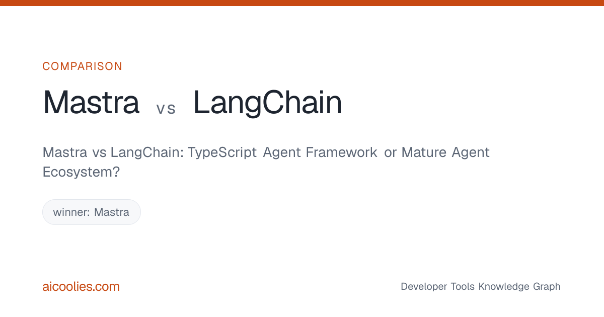 Mastra vs LangChain: TypeScript Agent Framework or Mature Agent ...