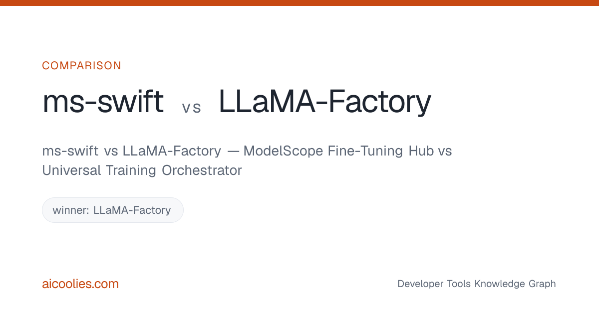 ms-swift vs LLaMA-Factory — ModelScope Fine-Tuning Hub vs Universal ...