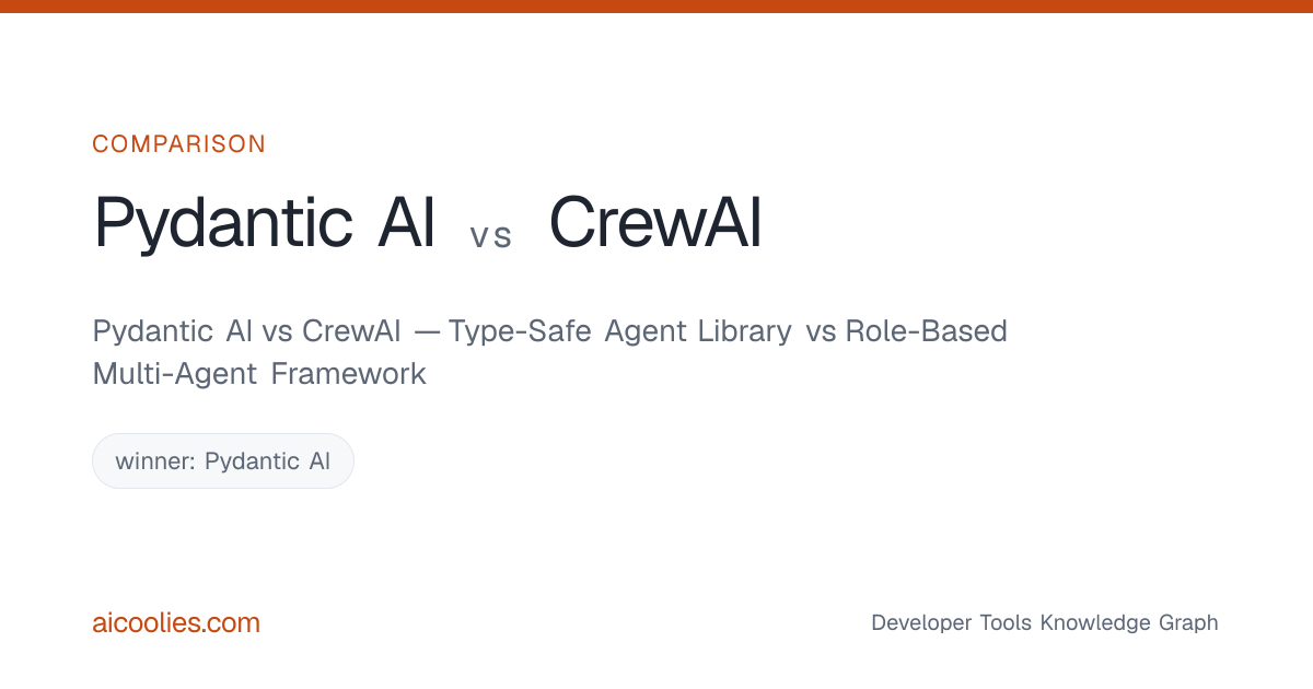 Pydantic AI vs CrewAI — Type-Safe Agent Library vs Role-Based Multi ...