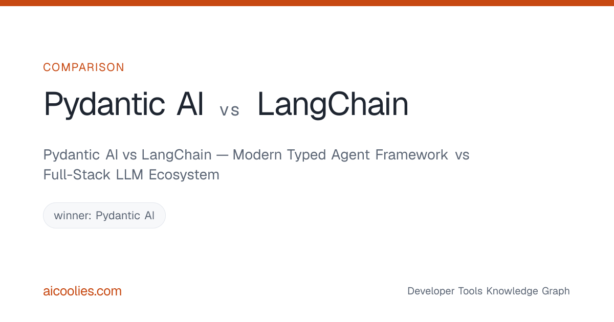 Pydantic AI vs LangChain — Modern Typed Agent Framework vs Full-Stack ...