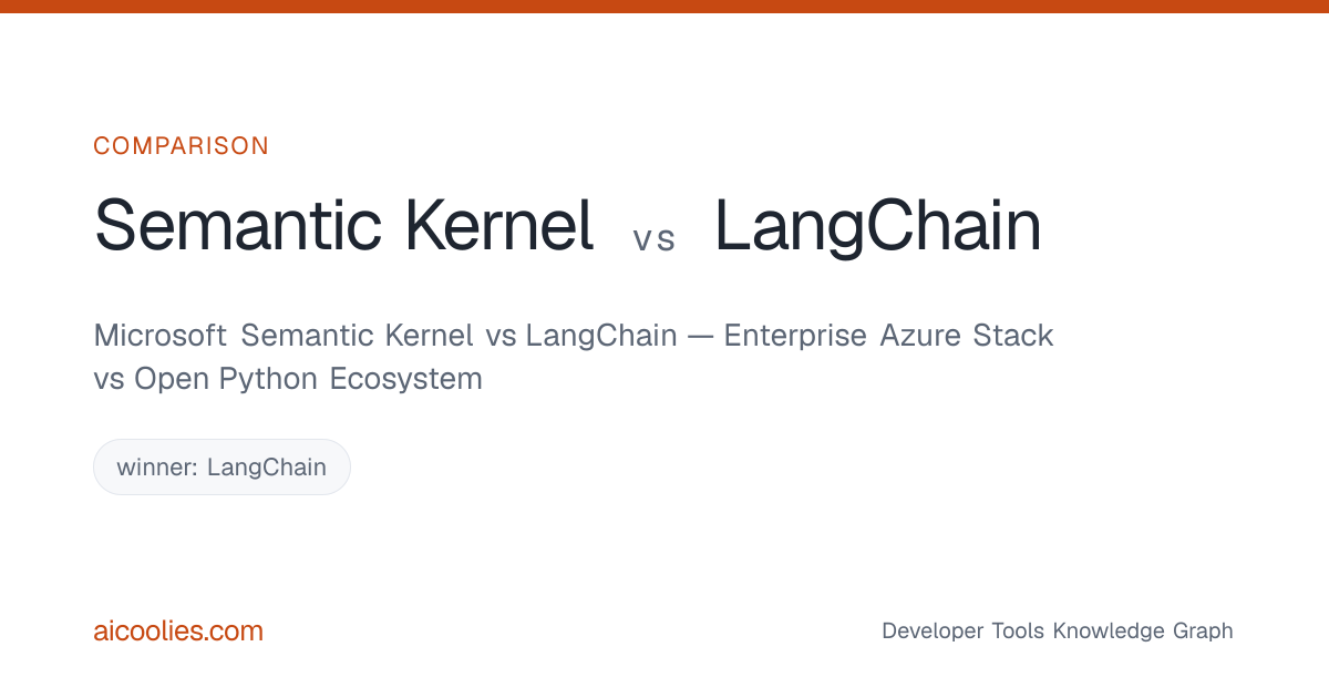 Microsoft Semantic Kernel vs LangChain — Enterprise Azure Stack vs Open ...