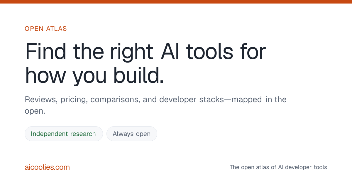aicoolies — Bring AI developer-tool data into your workflow. Read the aicoolies catalog through the…
