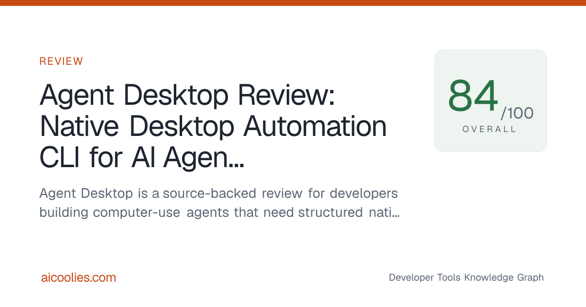 Agent Desktop Review: Native Desktop Automation CLI for AI Agents ...
