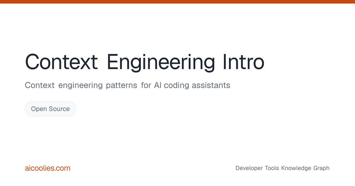 Context Engineering Intro: Features, Pricing & Alternatives — aicoolies
