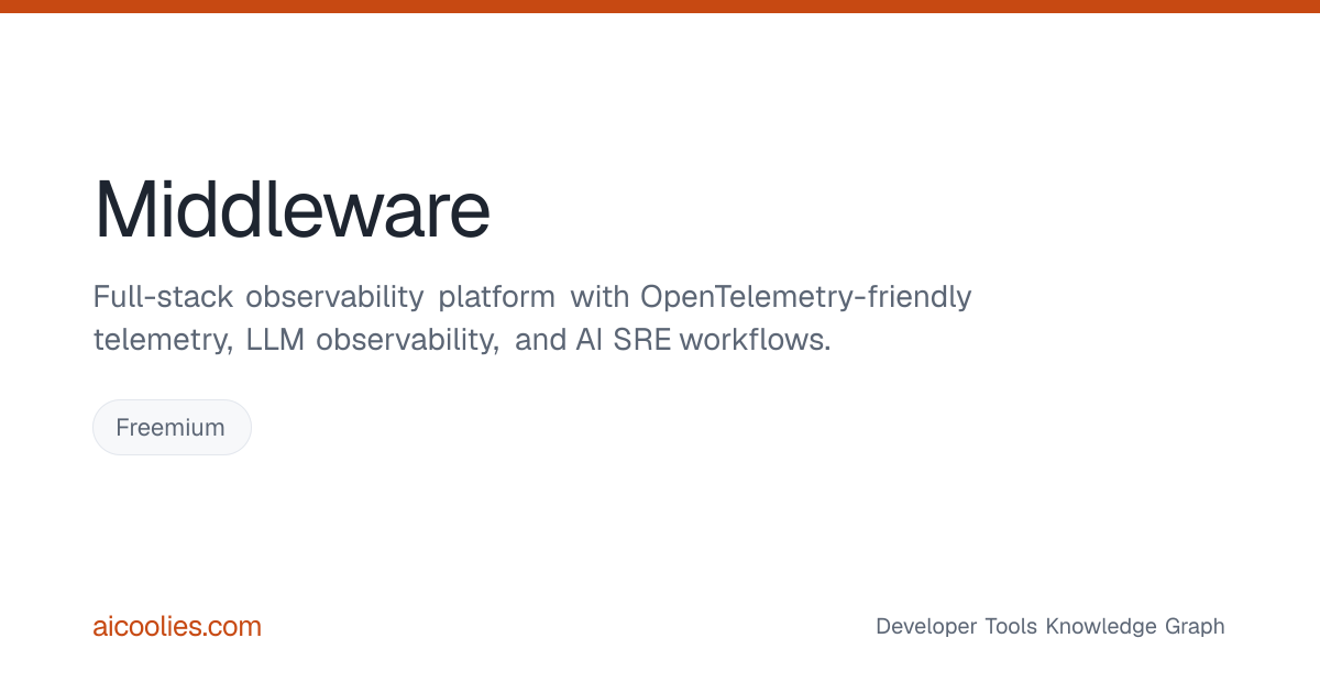 Telemetry Middleware Middleware Pricing (2026) — aicoolies