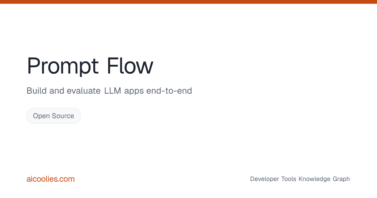 Prompt Flow: Features, Pricing & Alternatives — aicoolies