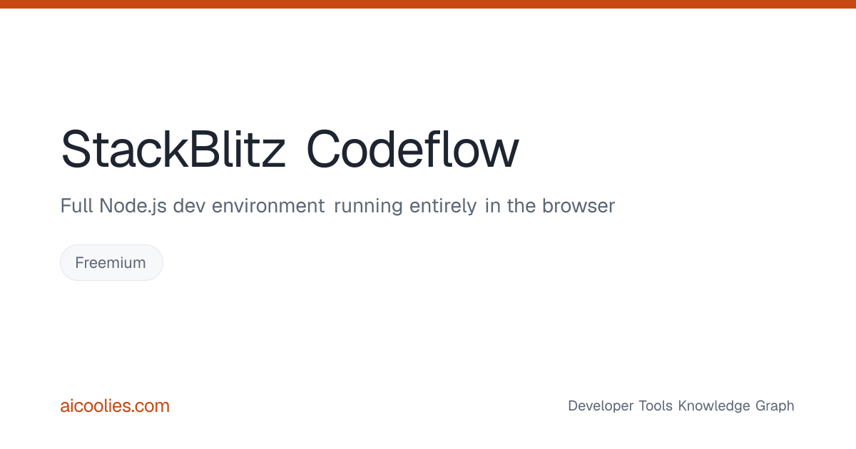 StackBlitz Codeflow: Features, Pricing & Alternatives — aicoolies