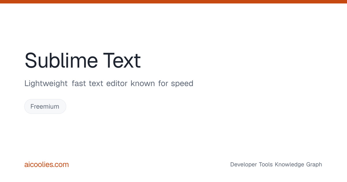 Sublime Text: Features, Pricing & Alternatives — aicoolies