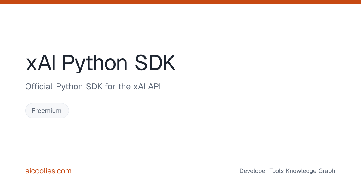 xAI Python SDK: Features, Pricing & Alternatives — aicoolies