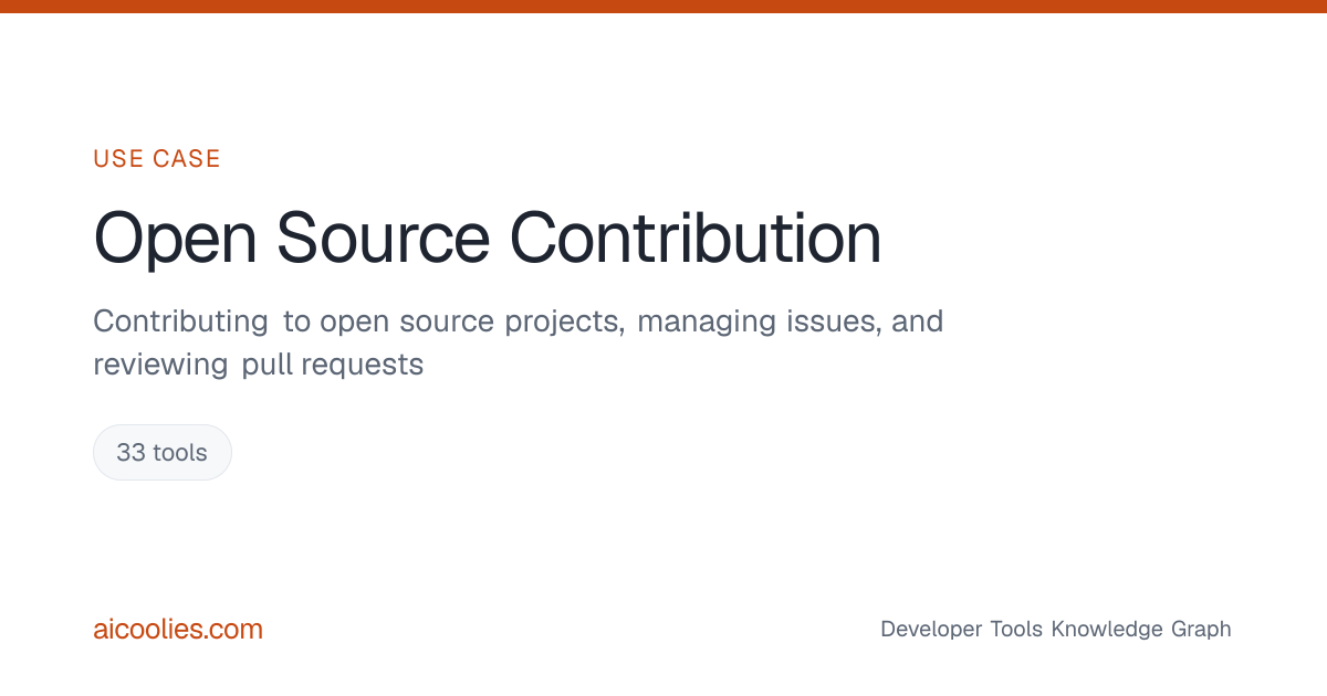 Best Tools for Open Source Contributors (2025) — aicoolies